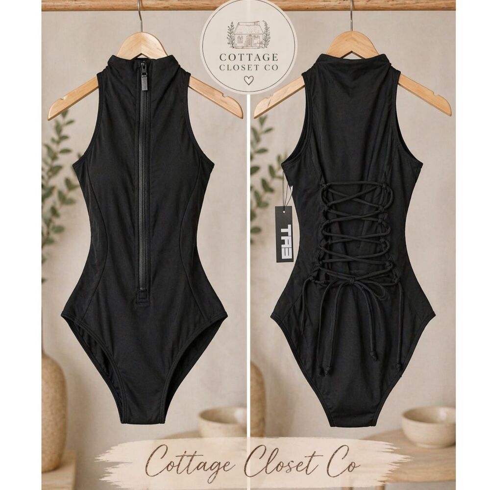 TA3 Long Torso Sculpting Swimsuit XS XLong Sleeveless Surfy Tummy Control NWT